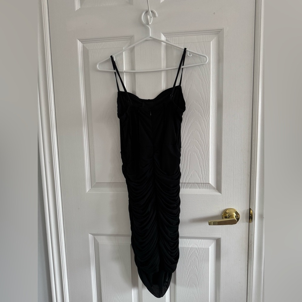 SHEIN ICON RUCHED BUSTIER BODYCON DRESS SIZE SMALL/4 NEVER WORN NWOT KNIT FABRIC - Picture 9 of 10